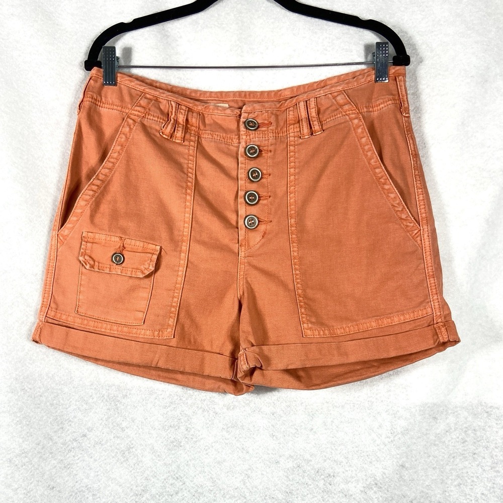 Anthropologie Pilcro Shorts Women's 31 Pink The Wanderer Utility Patch Pocket